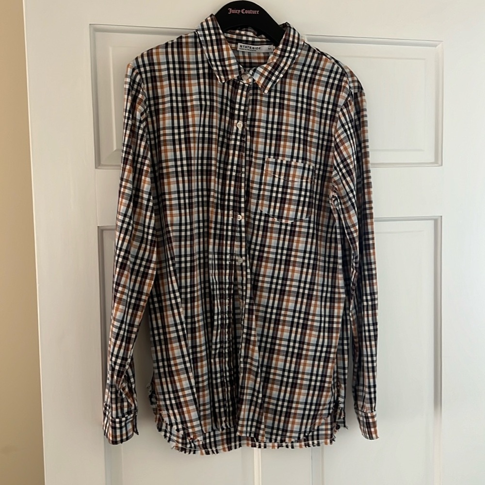 Stateside women’s plaid button down size M